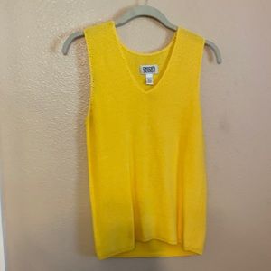 Yellow Chico’s sweater vest